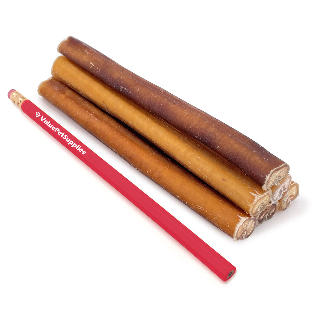 Bully Sticks for Dogs, Medium 6 Inch, 100 Count - All Natural Dog Treats, 100% Beef Pizzles, Single Ingredient Rawhide Alternative 