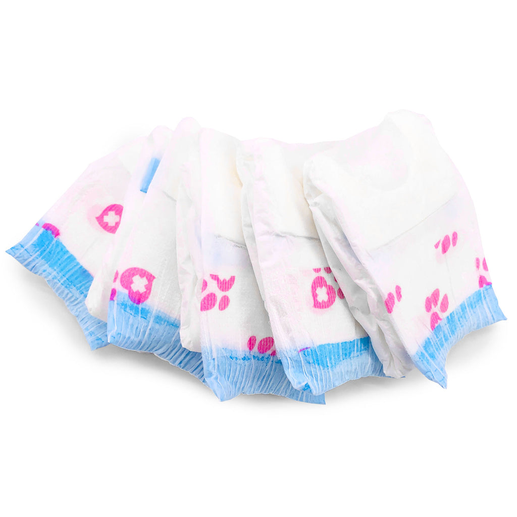 ValueFresh Female Dog Disposable Diapers, Small, 144 Count - Full Coverage w/Tail Hole, Snag-Free Fasteners, Leak Protection, Wetness Indicator 